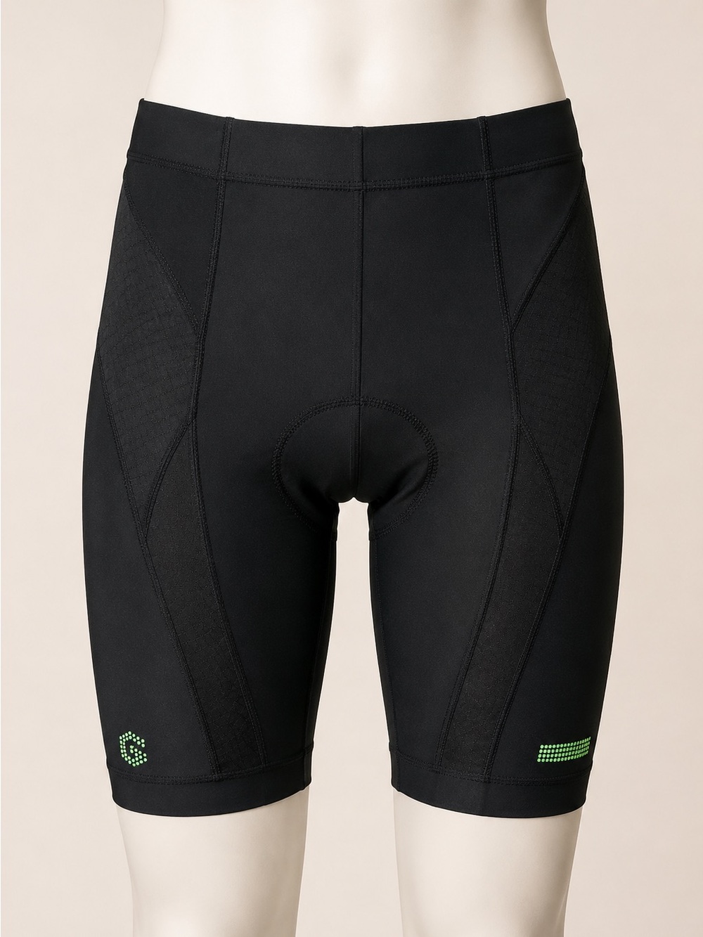 Canari Gel Padded Cycling Bike Shorts Black Green Medium